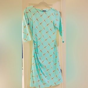 J. McLaughlin Size XS mint green body con dress, like new!